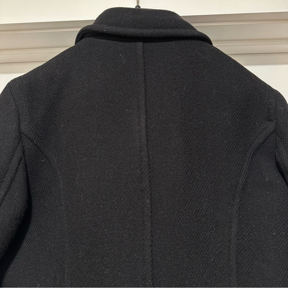J. Crew Classic Wool Nello Gori Peacoat Jacket Coat Black Size 2 - Picture 10 of 14
